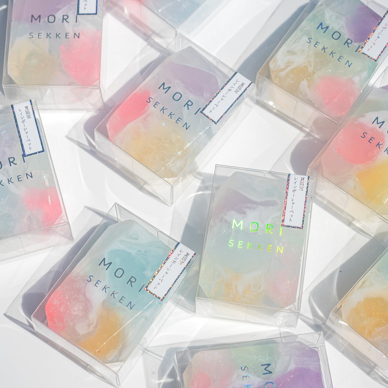 【森石鹸】<夏限定>宝石石鹸 レインボーシャーベット 55g/1個