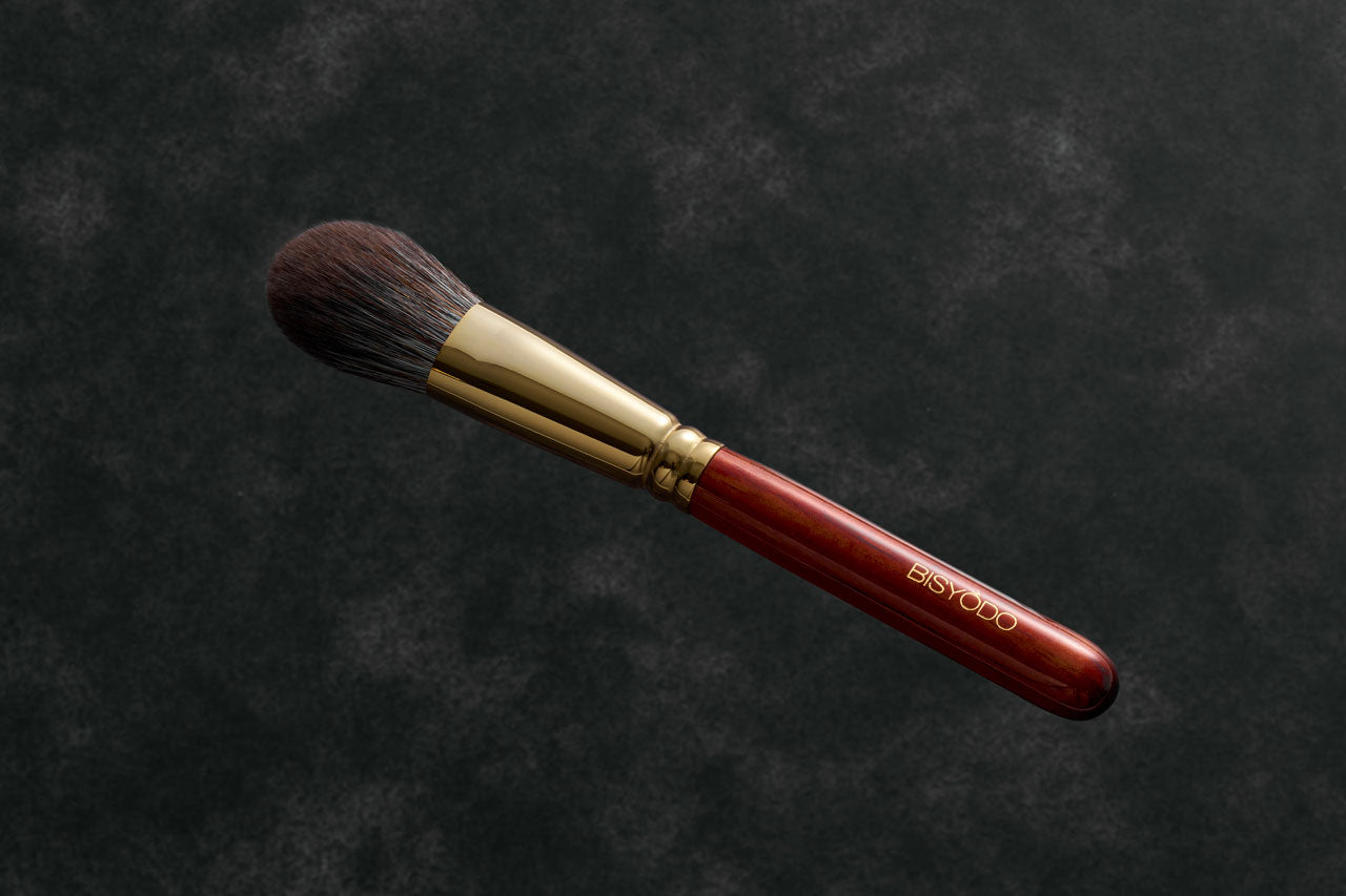 ウエダ美粧堂化粧筆】パーフェクトフィットチークブラシ（丸平）B-C-02