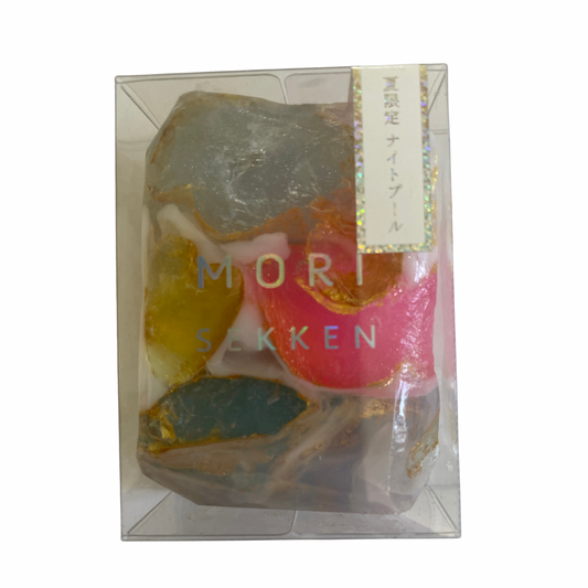 【支店在庫処分品】＜森石鹸＞宝石石鹸 ナイトプール ピンクストロベリーの香り 55g/1個