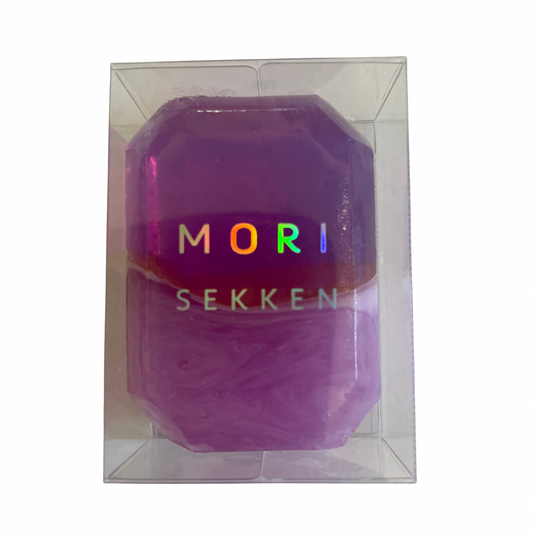 【支店在庫処分品】＜森石鹸＞宝石石鹸 アメジスト　ブルガリア産真正ラベンダー精油の香り 55g/1個